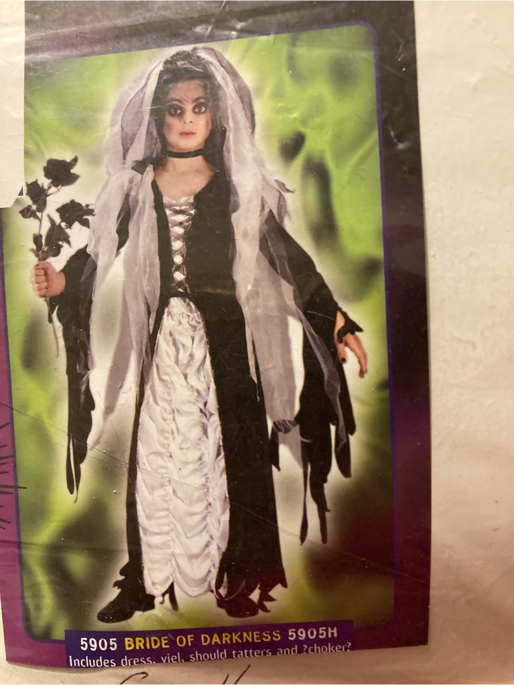 Vintage Fun World Bride of Darkness child costume